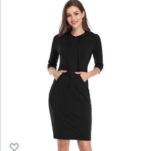 Casual Pullover Hoodie Dress